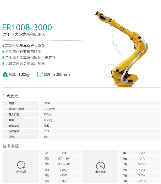 埃斯顿机器人ER100-3000