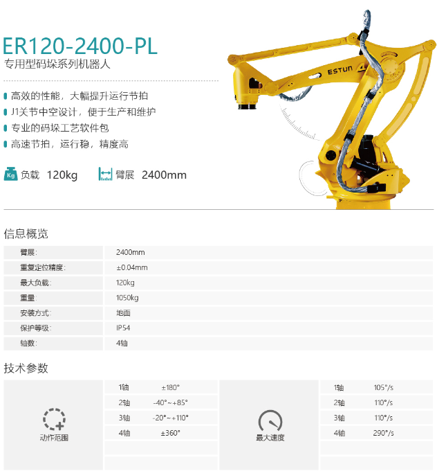 埃斯顿机器人ER120-2400-PL